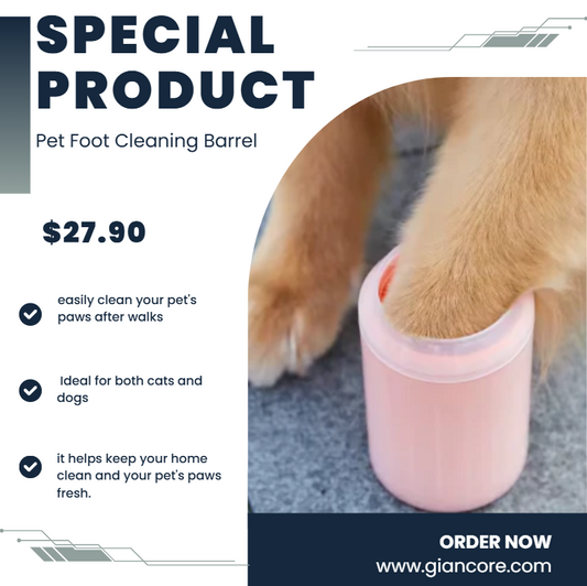 Pet Foot Cleaning Barrel